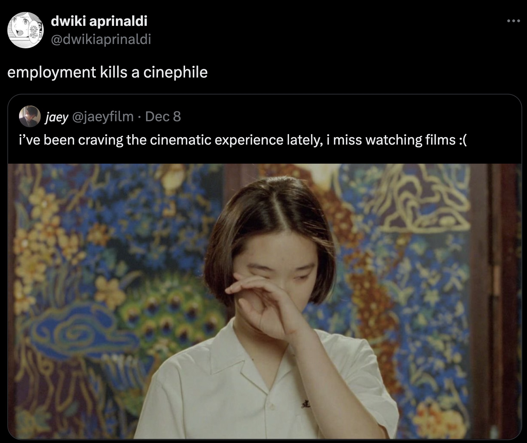 edward yang film - dwiki aprinaldi employment kills a cinephile jaey Dec 8 i've been craving the cinematic experience lately, i miss watching films